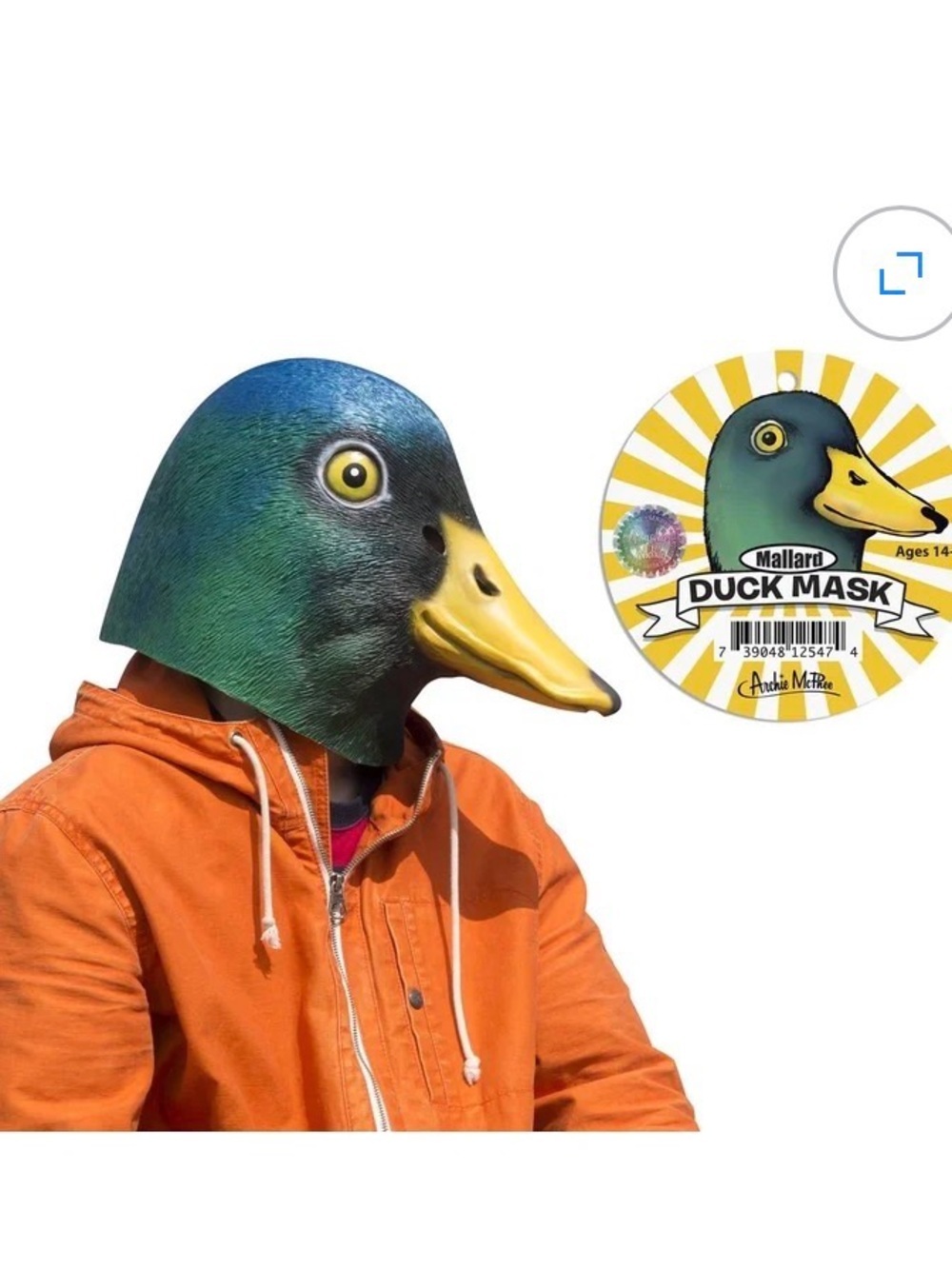 Mcphee Archie Mallard Duck Mask Fall Halloween š One Size - Picture 7 of 7